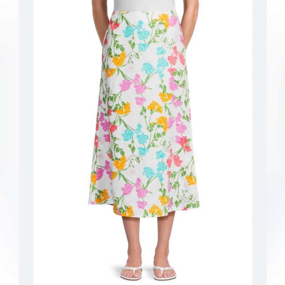 Saks Fifth Avenue 100% Linen Skirt